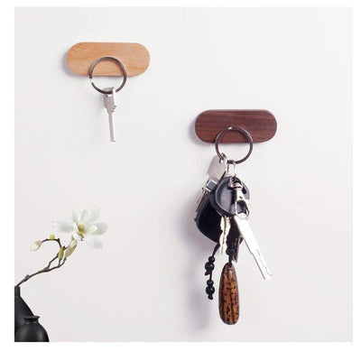 MAGNETIC WOODEN WALL KEY HOLDER