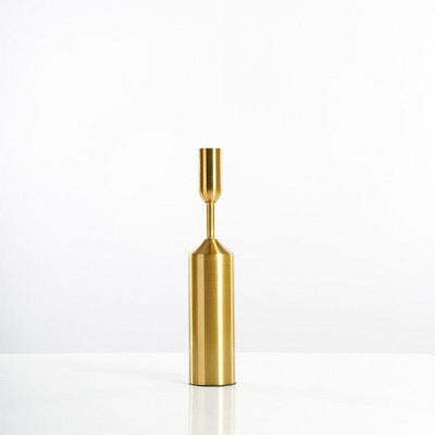 GOLD PILLAR CANDLE HOLDERS