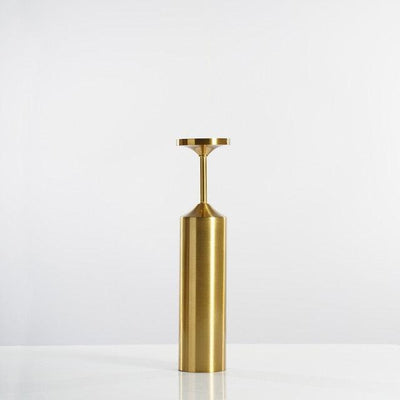 GOLD PILLAR CANDLE HOLDERS