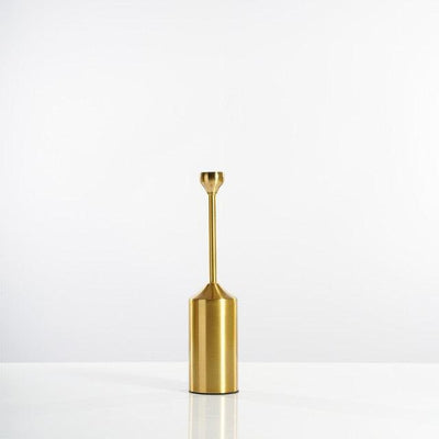 GOLD PILLAR CANDLE HOLDERS