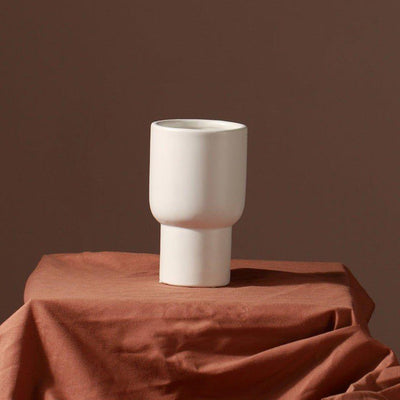 TAUPE MONOCHROME CERAMIC VASE