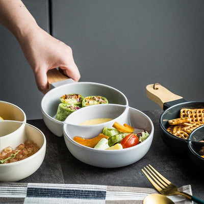 VENN CERAMIC SNACK TRAY