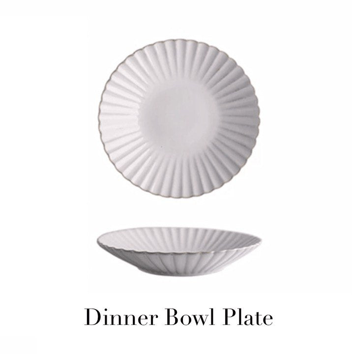 ESME SCALLOPED DINNERWARE + SERVEWARE