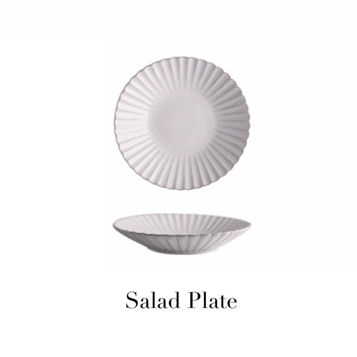 ESME SCALLOPED DINNERWARE + SERVEWARE