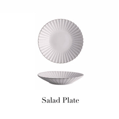 ESME SCALLOPED DINNERWARE + SERVEWARE