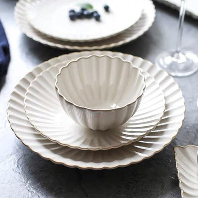 ESME SCALLOPED DINNERWARE + SERVEWARE