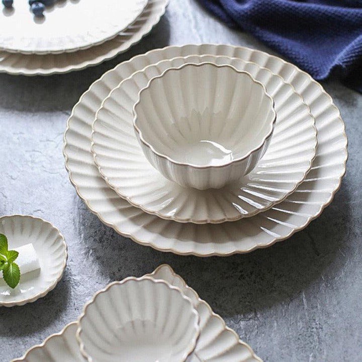 ESME SCALLOPED DINNERWARE + SERVEWARE