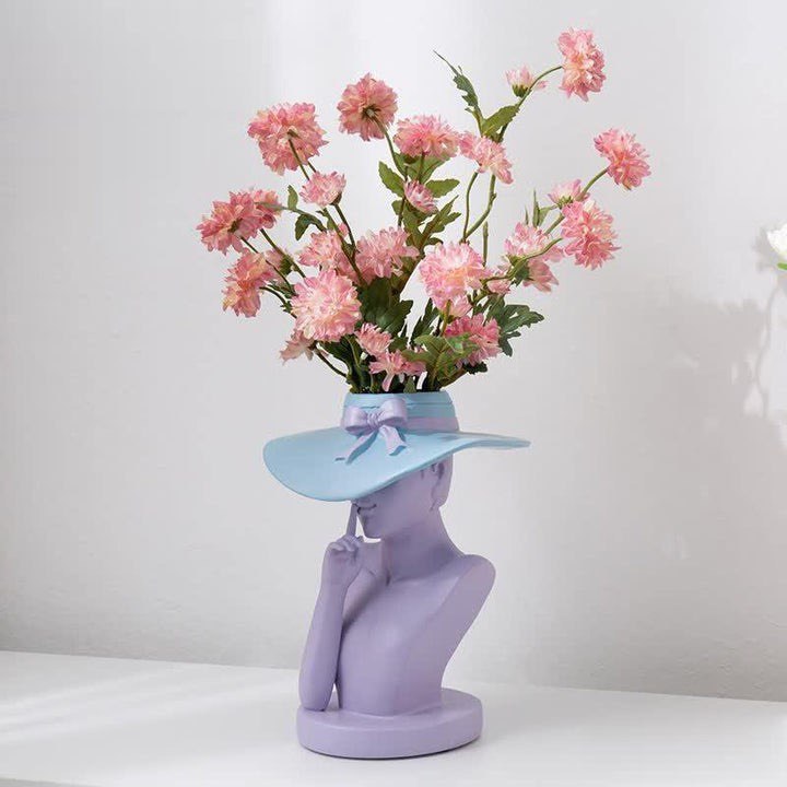 LADY HAT VASE EUROPEAN STYLE