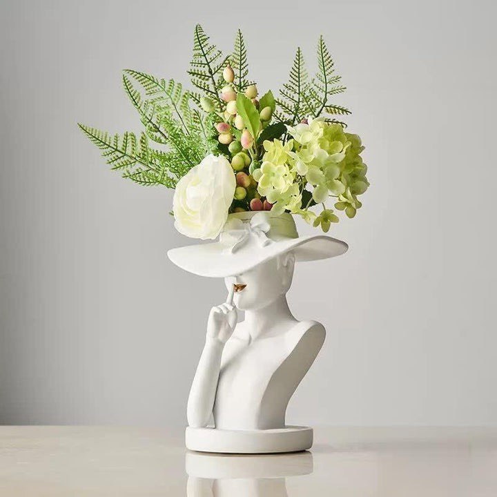 LADY HAT VASE EUROPEAN STYLE