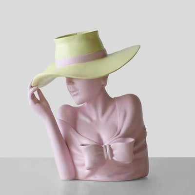 LADY HAT VASE EUROPEAN STYLE