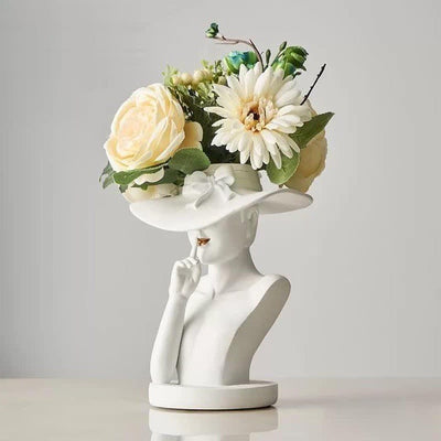 LADY HAT VASE EUROPEAN STYLE