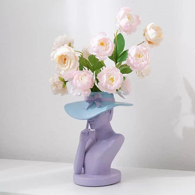 LADY HAT VASE EUROPEAN STYLE