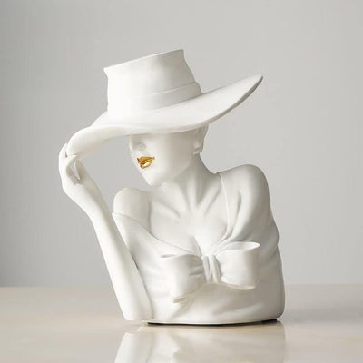 LADY HAT VASE EUROPEAN STYLE